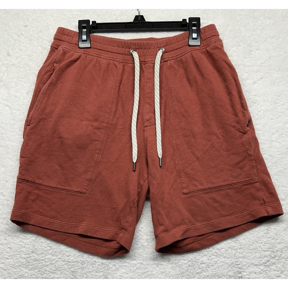 Vuori Mens Size S Orange Vital Drawstring Cotton Shorts (U9)